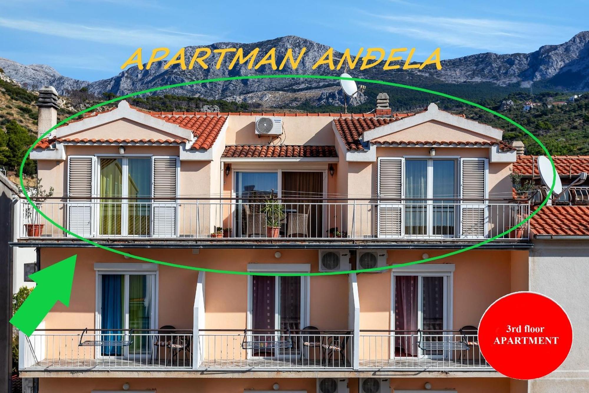 Apartman Andela Podgora Exteriér fotografie